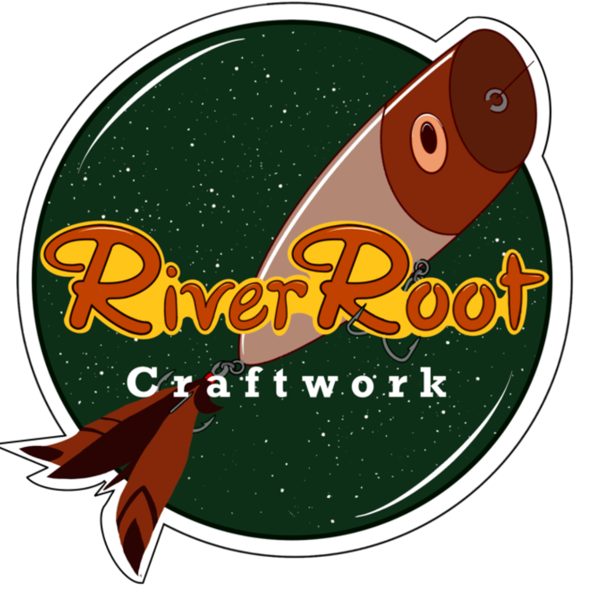 Retro River Root Sticker